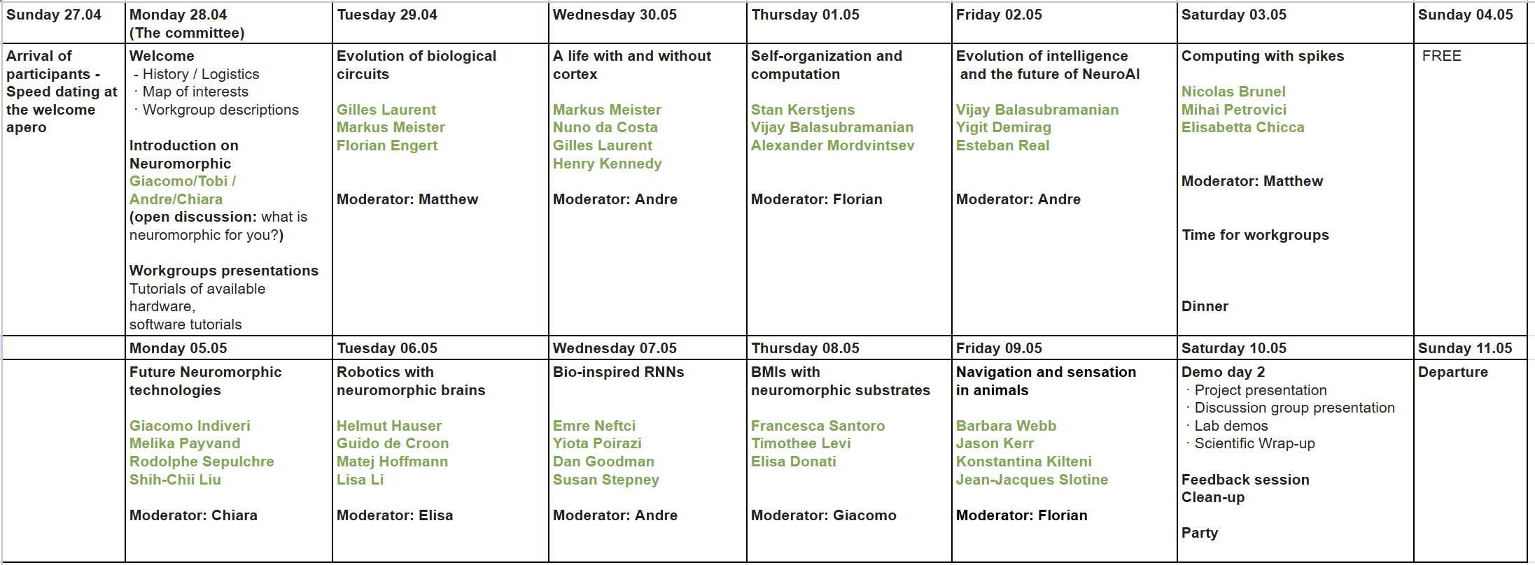 Schedule TBA